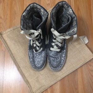 Sperry | Silver Glitter, Lace Up Acklin Boot